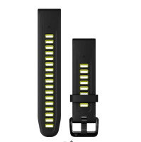 QuickFit 20 Watch Bands Black/Electric lime silicone- 010-13279-03 - Garmin